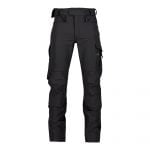 Impax work trousers with stretch and knee pockets black front