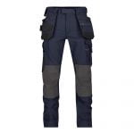 Matrix trousers with stretch holster and knee pockets midnight blue anthracite grey front
