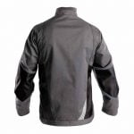 atom work jacket anthracite grey black back