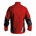 atom work jacket red black back