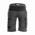 axis work shorts with stretch anthracite grey black back