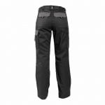 boston women two tone work trousers with knee pockets black cement grey back