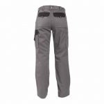 boston women two tone work trousers with knee pockets cement grey black back