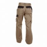 boston two tone work trousers with knee pockets beige black back