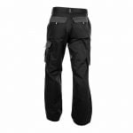 boston two tone work trousers with knee pockets black cement grey back