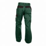 boston two tone work trousers with knee pockets bottle green black back