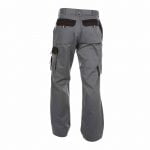 boston two tone work trousers with knee pockets cement grey black back