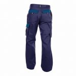 boston two tone work trousers with knee pockets navy royal blue back