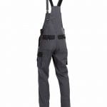 calais two tone brace overall cement grey black back