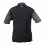 cesar two tone polo shirt black cement grey back