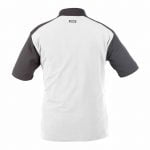 cesar two tone polo shirt white cement grey back
