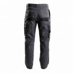 connor canvas work trousers with knee pockets anthracite grey black back
