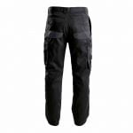 connor canvas work trousers with knee pockets black anthracite grey back