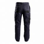 connor canvas work trousers with knee pockets midnight blue black back