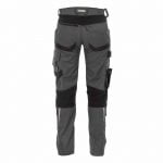 dynax women work trousers with stretch and knee pockets anthracite grey black back