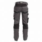 dynax work trousers with stretch and knee pockets anthracite grey black back