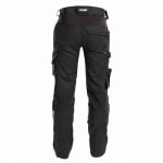 dynax work trousers with stretch and knee pockets black back