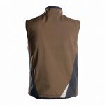 fusion softshell body warmer clay brown anthracite grey back