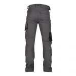 impax stretch work trousers with knee pockets anthracite grey black back