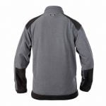kazan two tone fleece jacket cement grey black back