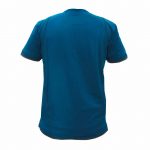 kinetic t shirt azure blue anthracite grey back