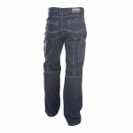 knoxville stretch work jeans with knee pockets jeans blue back