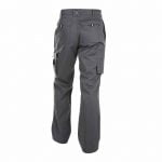 miami work trousers with knee pockets cement grey back