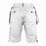 monza two tone shorts with holster pockets white cement grey back