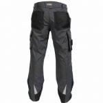 nova work trousers with knee pockets anthracite grey black back