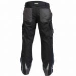 nova work trousers with knee pockets black anthracite grey back