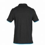 orbital polo shirt black azure blue back