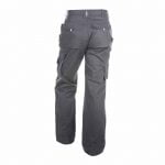 oxford trousers with holster pockets and knee pockets cement grey back