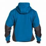 pulse sweatshirt jacket azure blue anthracite grey back