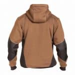 pulse sweatshirt jacket clay brown anthracite grey back