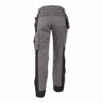 seattle women two tone trousers with holster pockets and knee pockets cement grey black back