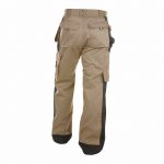 seattle two tone trousers with holster pockets and knee pockets beige black back