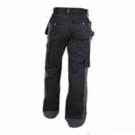 seattle two tone trousers with holster pockets and knee pockets black cement grey back