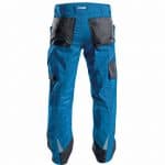 spectrum work trousers azure blue anthracite grey back