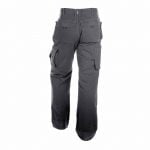 texas canvas trousers with holster pockets and knee pockets cement grey back