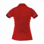 traxion women polo shirt red black back