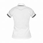 traxion women polo shirt white anthracite grey back