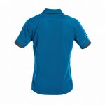traxion polo shirt azure blue anthracite grey back