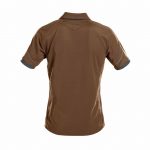traxion polo shirt clay brown anthracite grey back