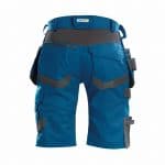 trix shorts with stretch and holster pockets azure blue anthracite grey back