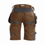 trix shorts with stretch and holster pockets clay brown anthracite grey back
