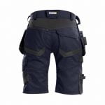 trix shorts with stretch and holster pockets midnight blue anthracite grey back
