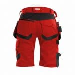 trix shorts with stretch and holster pockets red black back