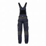 tronix brace overall with stretch and knee pockets midnight blue anthracite grey back