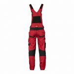 tronix brace overall with stretch and knee pockets red black back
