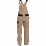 versailles two tone brace overall with knee pockets beige black back